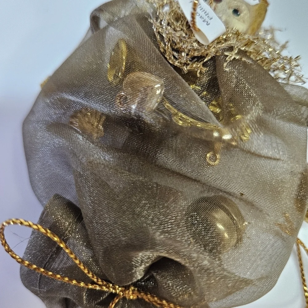 NEW VINTAGE Katherine's Collection Cat Charm Bell Bag Ornament Wayne Kleski